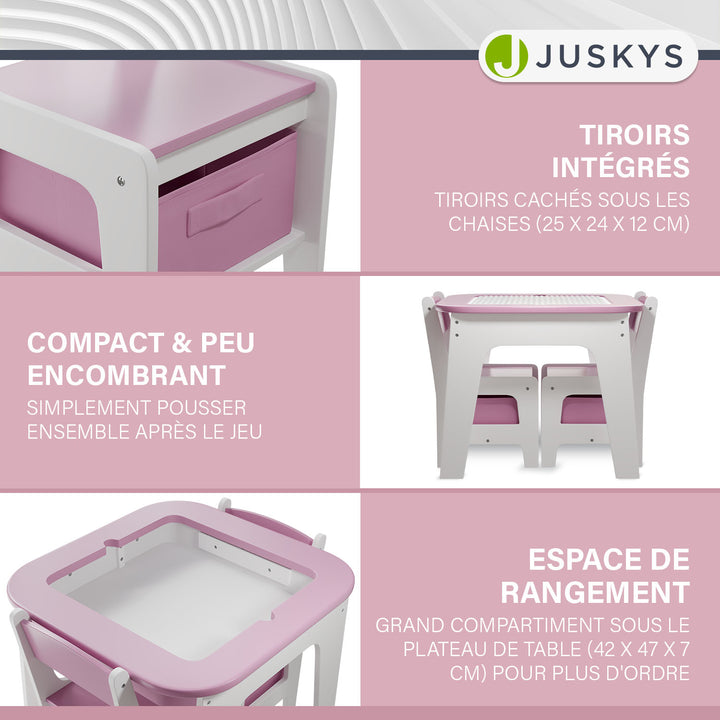 Table de jeu avec deux chaises Milou