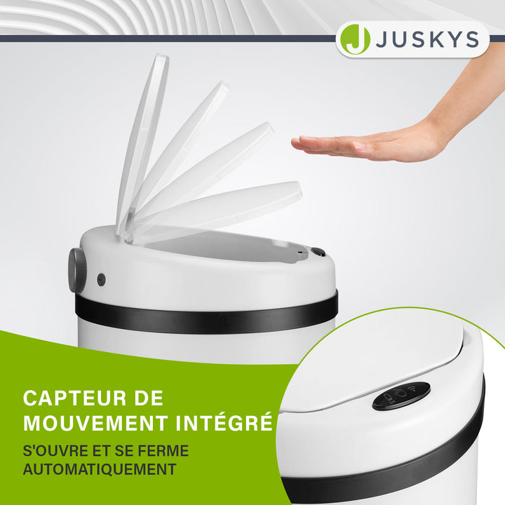 Poubelle ronde avec capteur