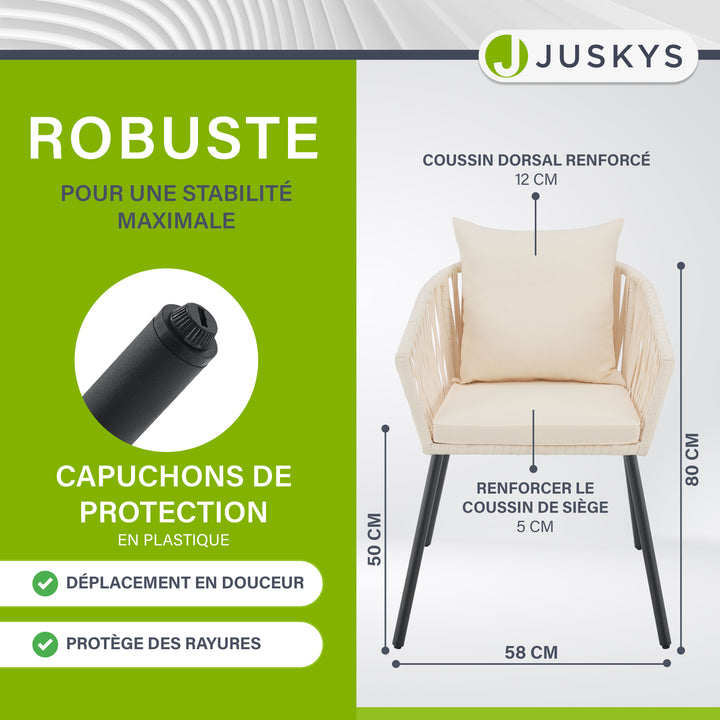 Ensemble de 2 chaises en corde