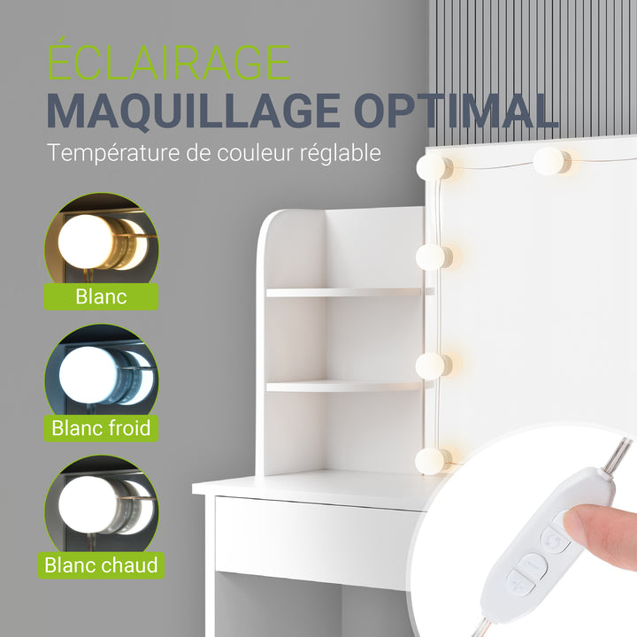 Coiffeuse Bella avec tabouret Melly