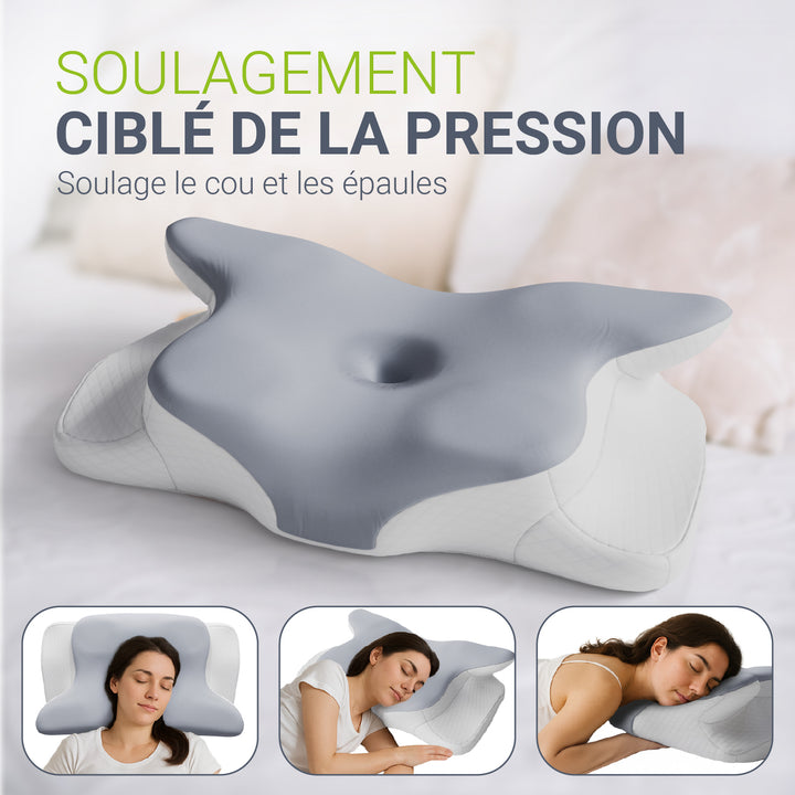 Oreiller cervical orthopédique en mousse à mémoire de forme