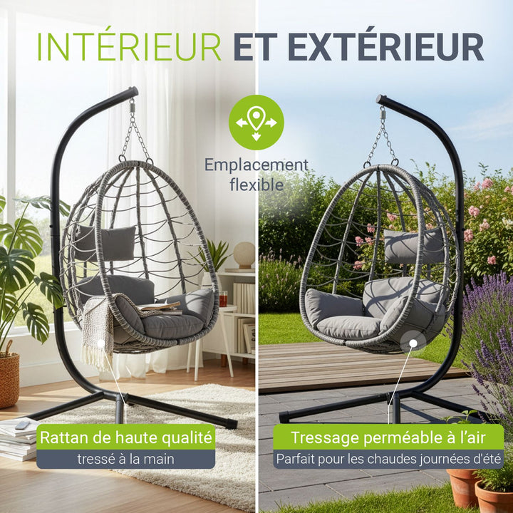 Chaise suspendue Aria avec cadre