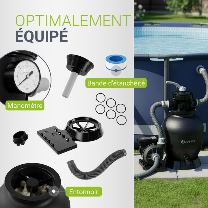 Système de filtration à sable pour piscines jusqu'à 30 000 litres