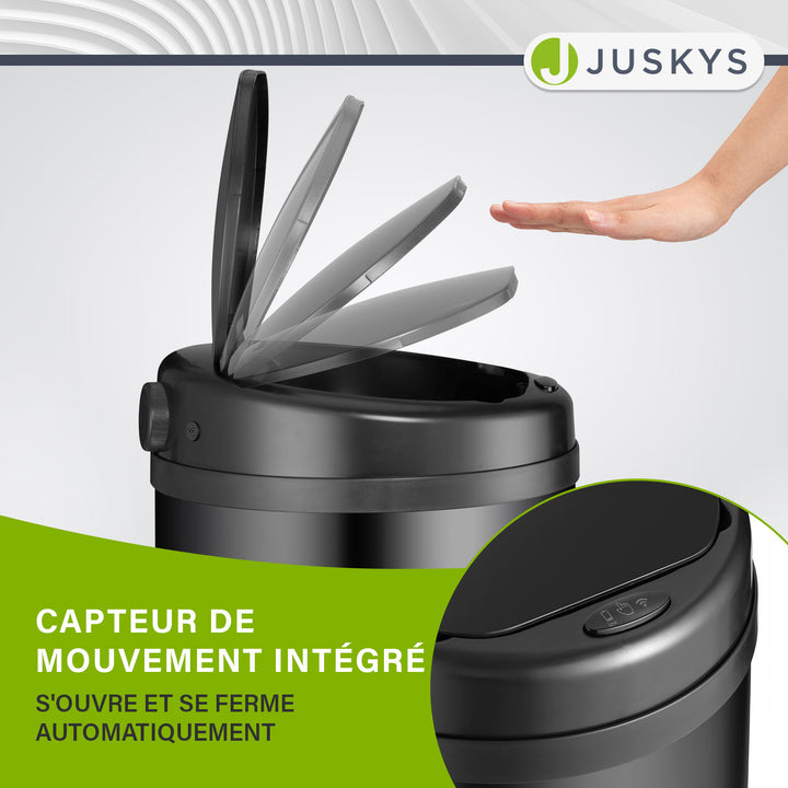 Poubelle ronde avec capteur