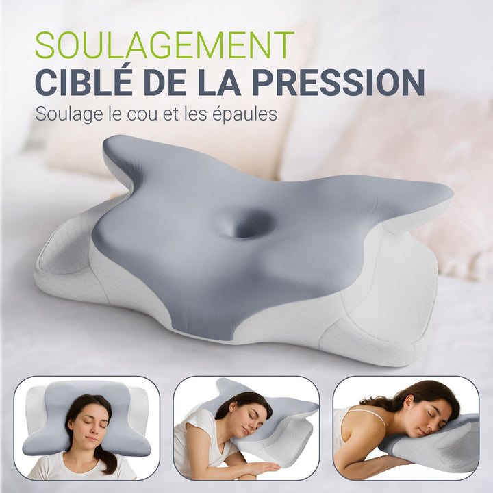 Oreiller cervical orthopédique en mousse à mémoire de forme