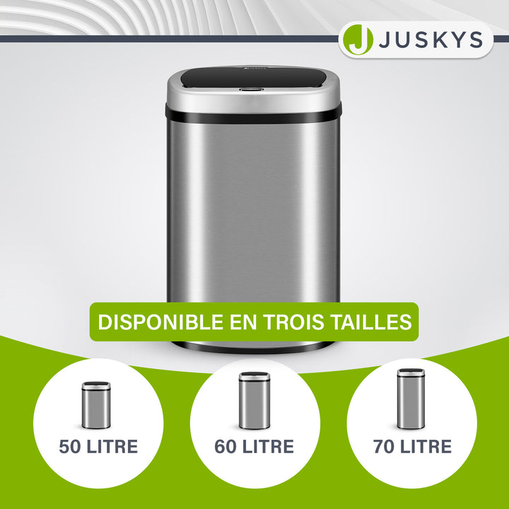 Poubelle rectangulaire avec capteur