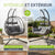 Fauteuil suspendu double en polyrotin Aria