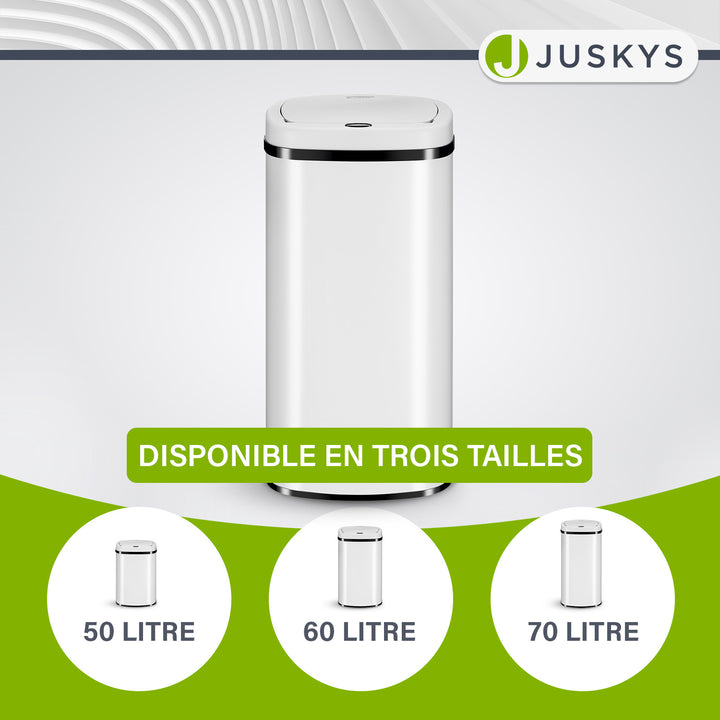 Poubelle rectangulaire avec capteur