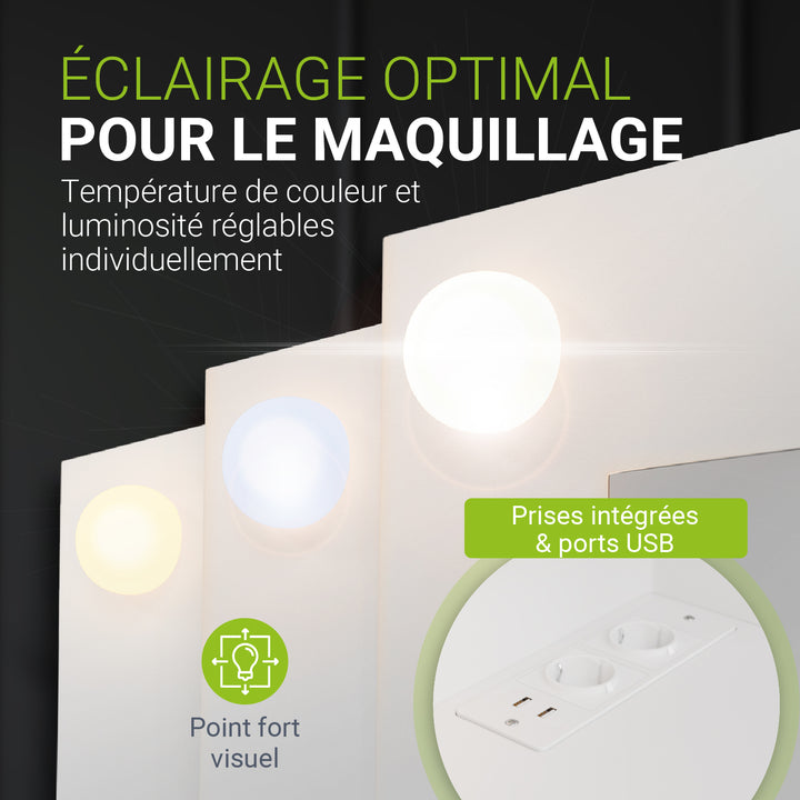 Coiffeuse avec miroir Malia