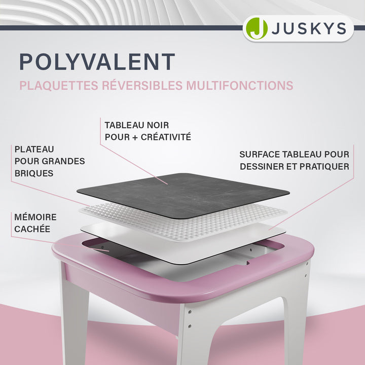 Table de jeu avec deux chaises Milou