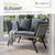 Banc multifonction en polyrotin Calvia Noir/Gris/Crème