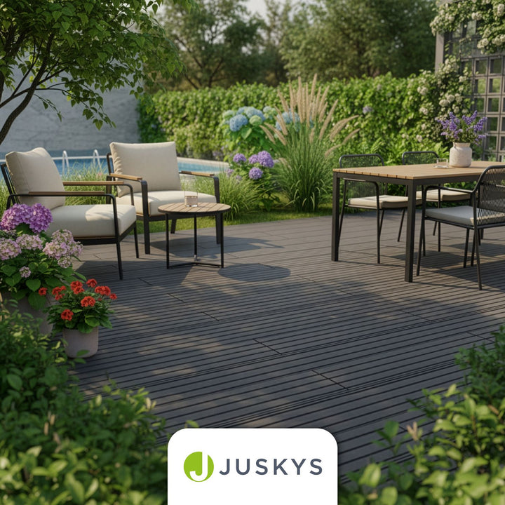 Lames de terrasse en WPC anthracite