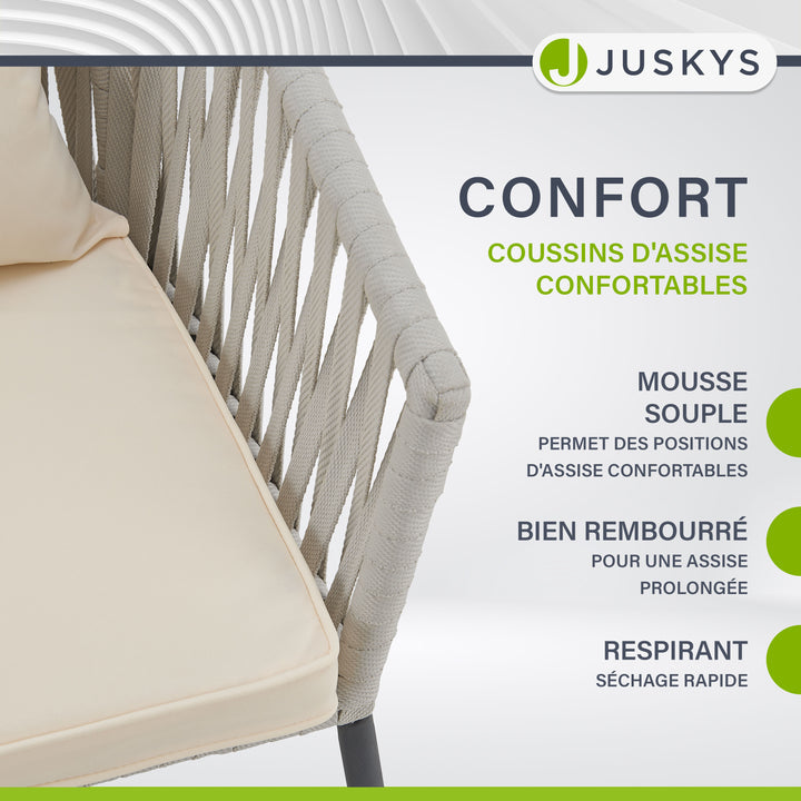 Ensemble de 2 chaises en corde
