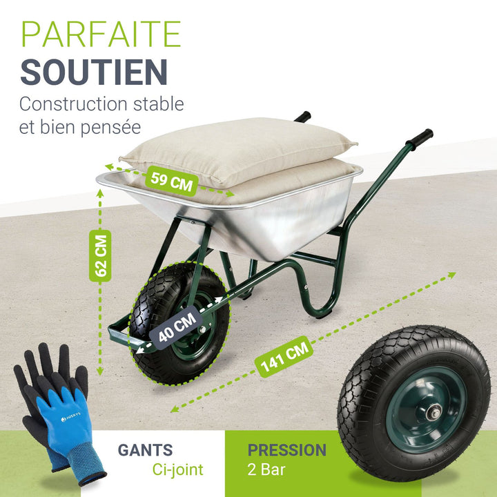 Brouette de jardin 100 L