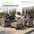 Salon de jardin pour 4 personnes Santorin