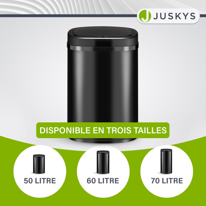 Poubelle rectangulaire avec capteur