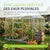 Serre en aluminium avec fondation