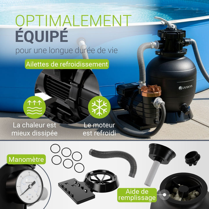 Système de filtration à sable pour piscines jusqu'à 30 000 litres