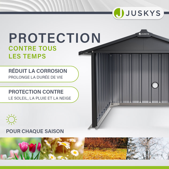 Garage pour tondeuse robotisée avec toit en pente