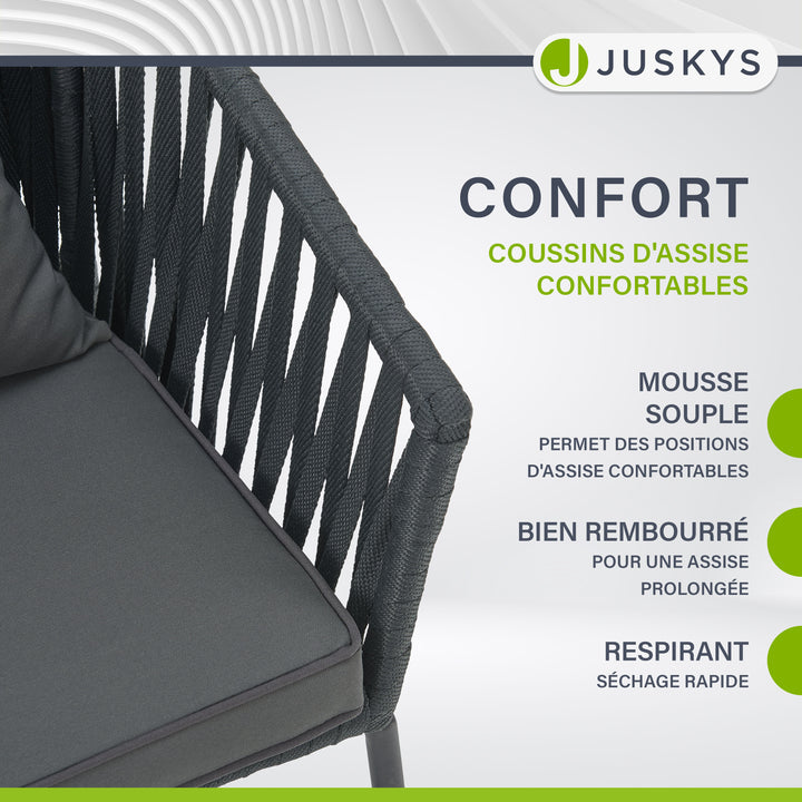 Ensemble de 2 chaises en corde