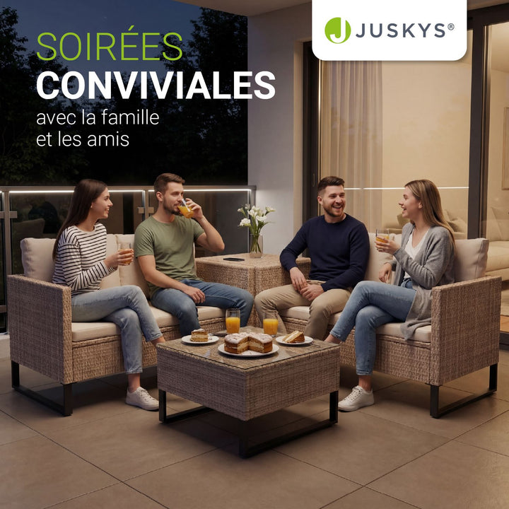 Salon de jardin pour 4 personnes Santorin