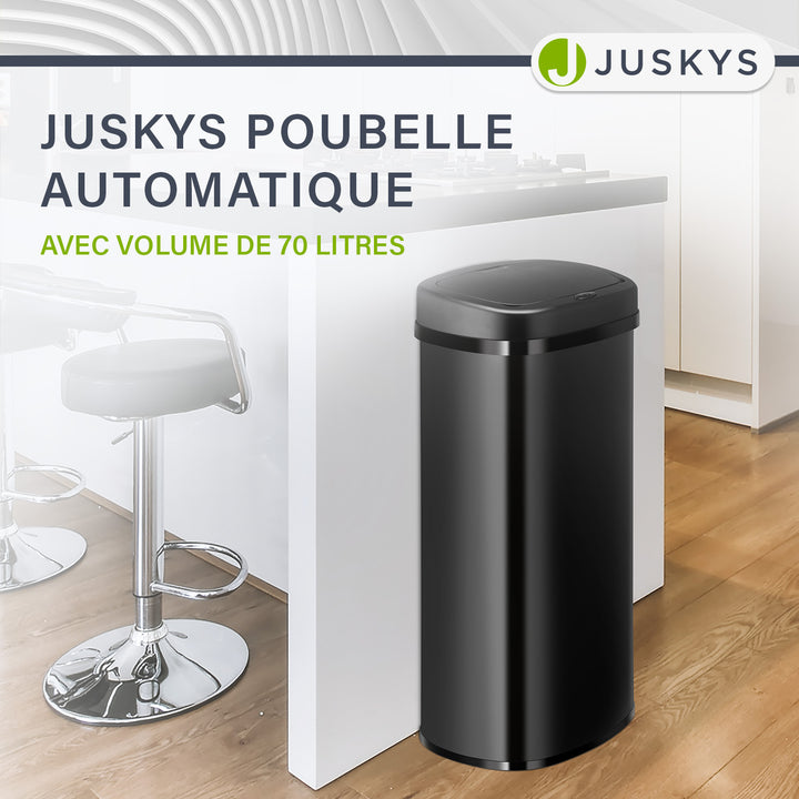 Poubelle rectangulaire avec capteur