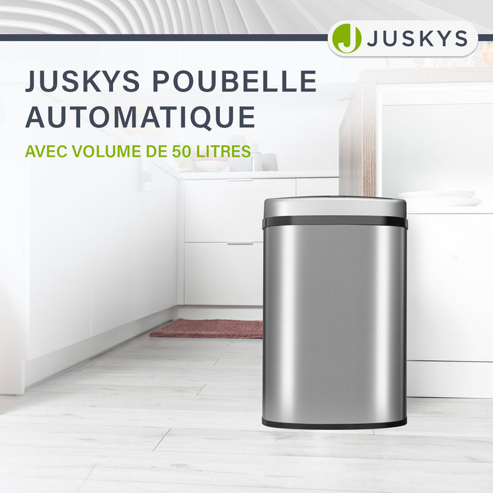 Poubelle rectangulaire avec capteur