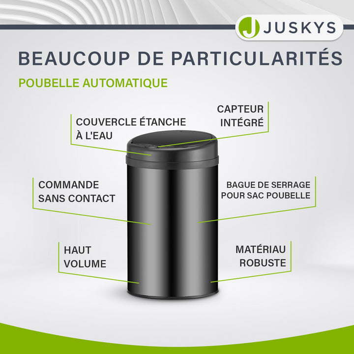 Poubelle ronde avec capteur