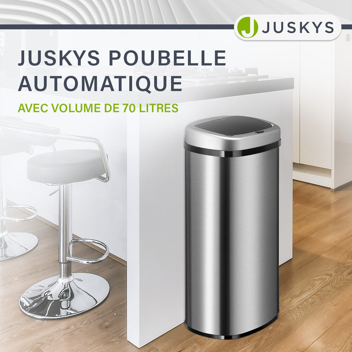 Poubelle rectangulaire avec capteur