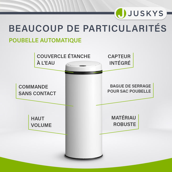 Poubelle ronde avec capteur