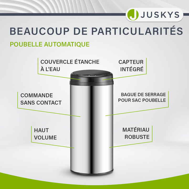 Poubelle ronde avec capteur