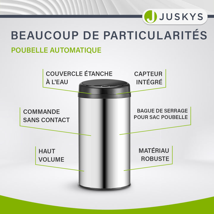 Poubelle ronde avec capteur