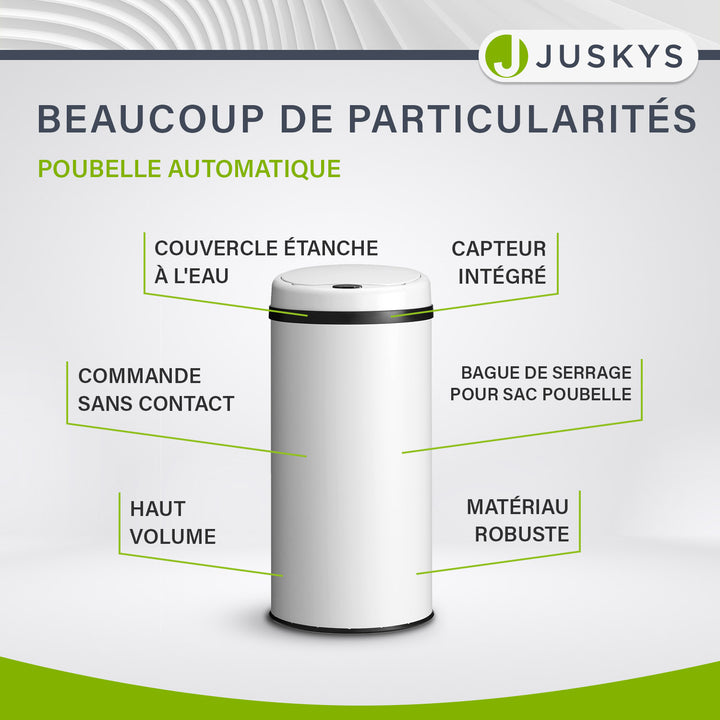 Poubelle ronde avec capteur