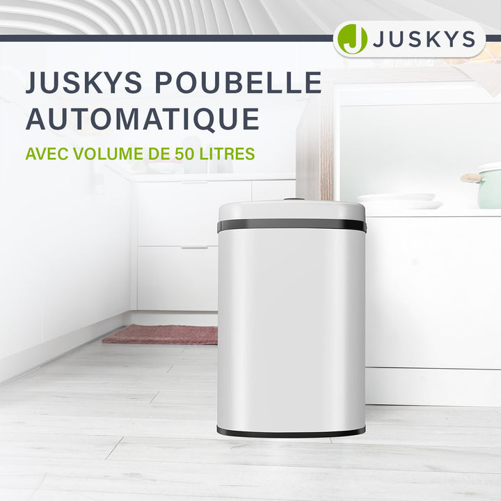Poubelle rectangulaire avec capteur