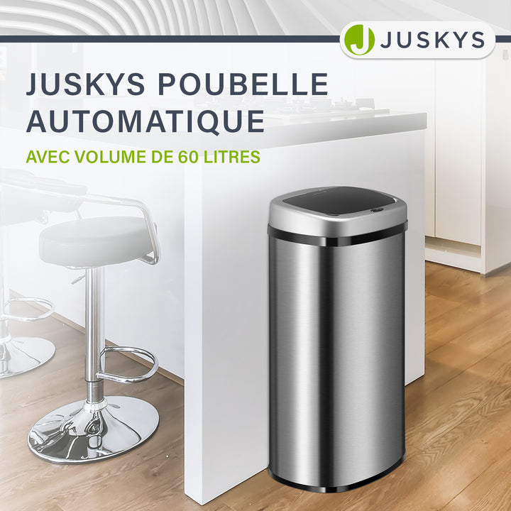 Poubelle rectangulaire avec capteur