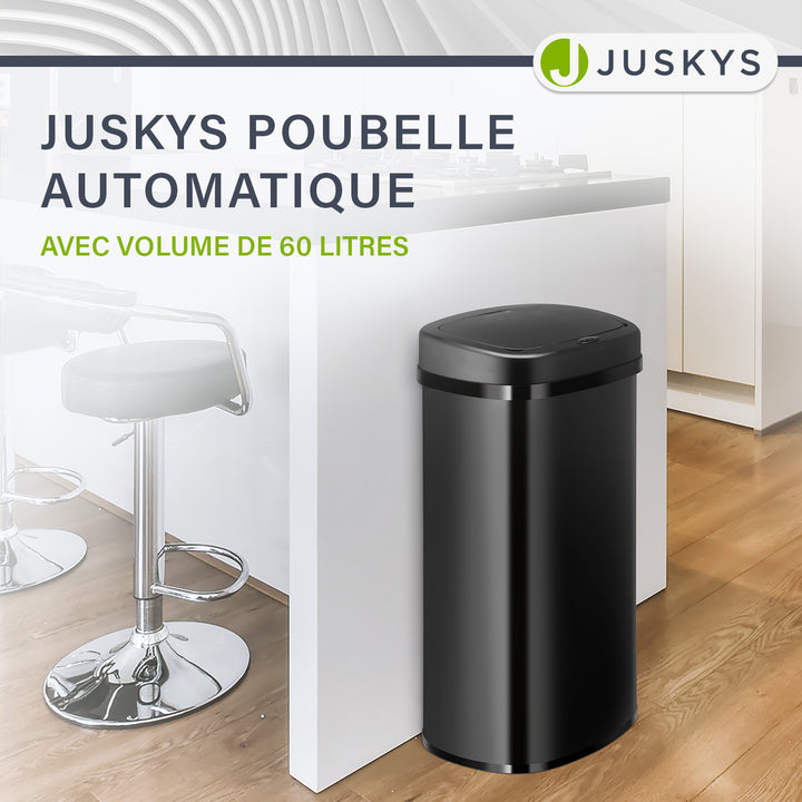 Poubelle rectangulaire avec capteur