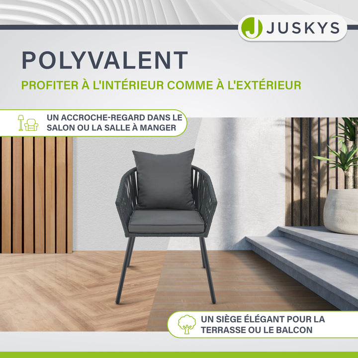 Ensemble de 2 chaises en corde