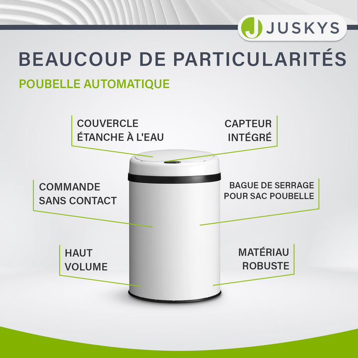 Poubelle ronde avec capteur