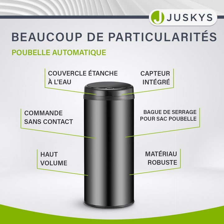 Poubelle ronde avec capteur