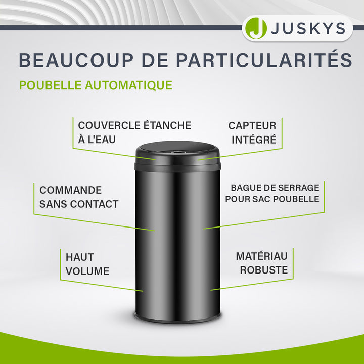 Poubelle ronde avec capteur