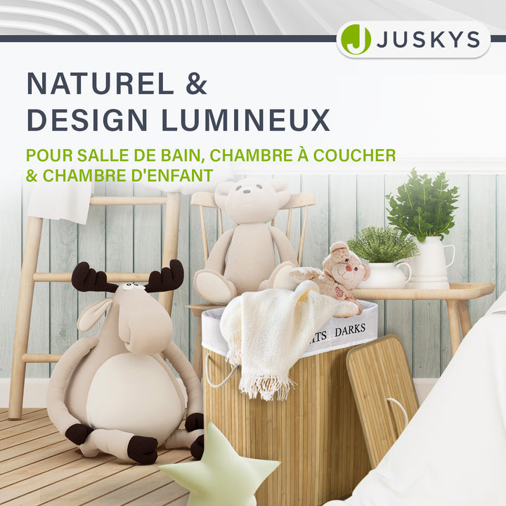 Panier à linge en bambou bouclé