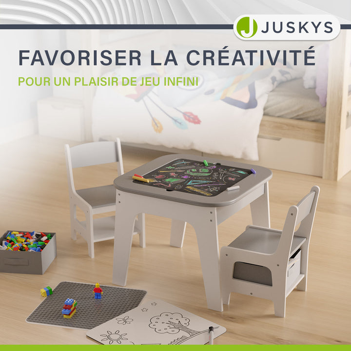 Table de jeu avec deux chaises Milou