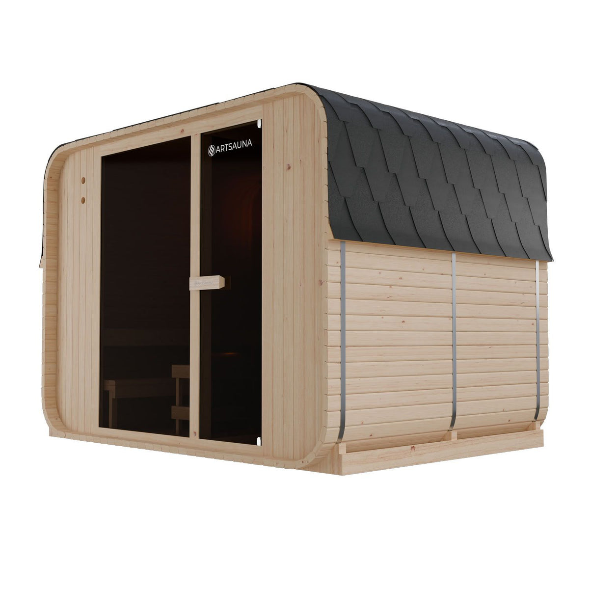 Sauna tonneau cubique Fjora XXL