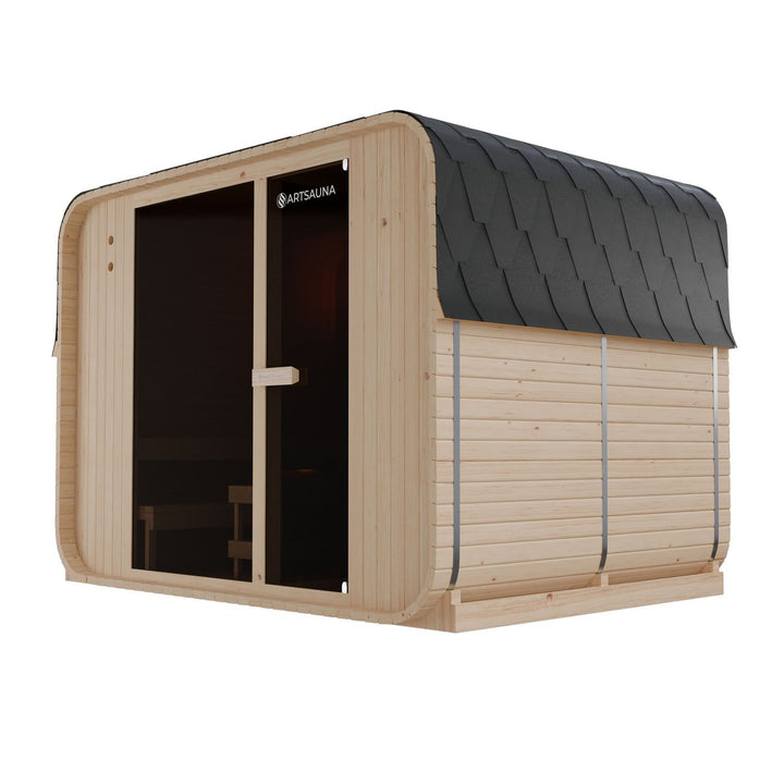 Sauna tonneau cubique Fjora XXL
