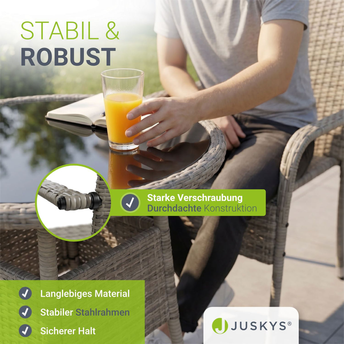Chaises de jardin en polyrotin Yoro