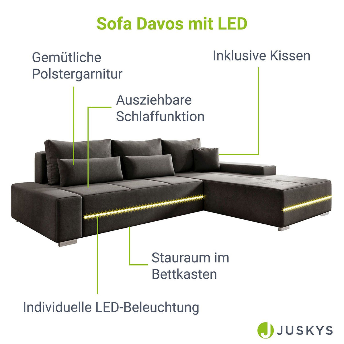 Canapé Davos avec LED