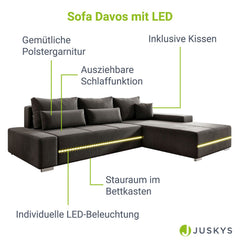 Canapé Davos avec LED