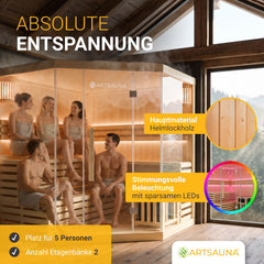 Sauna intérieur Espoo 200 Premium