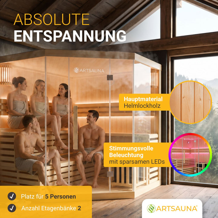 Sauna intérieur Espoo 200 Premium