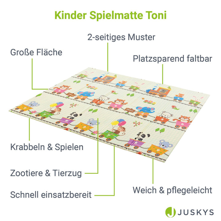 Kinder Spielmatte 180 x 200 cm - diverse Designs